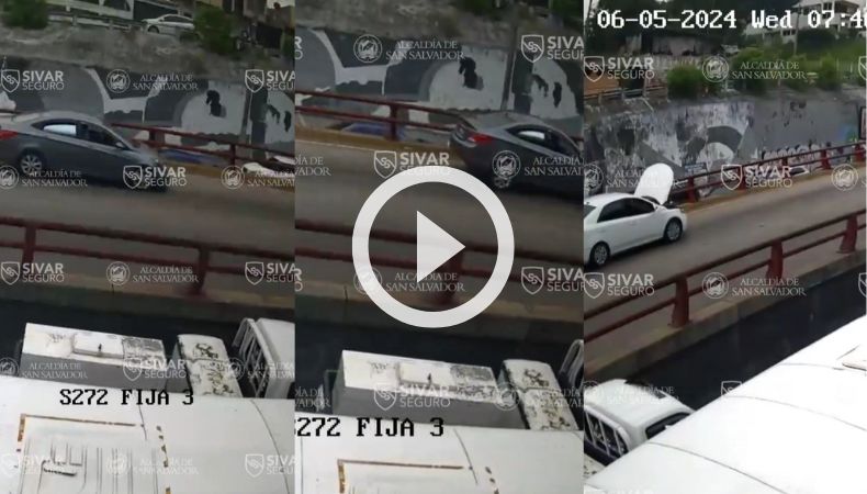 Cámara capta accidente de tránsito en la 49 avenida Sur.