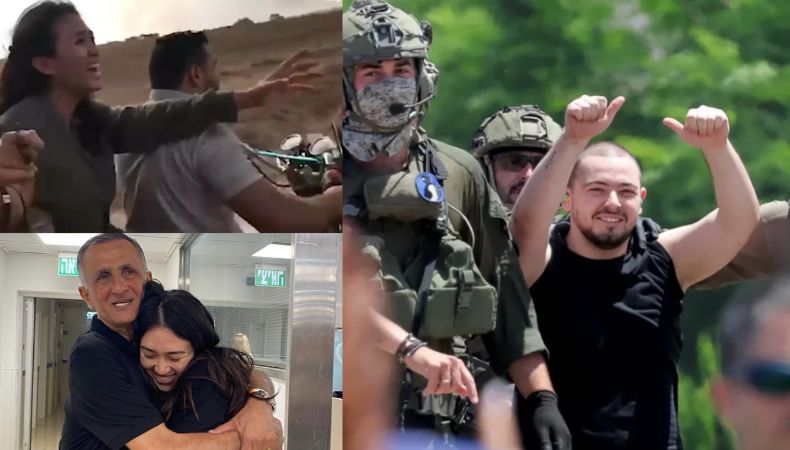 ¡Israel rescata con vida a cuatro rehenes en Gaza! Rehenes en Gaza