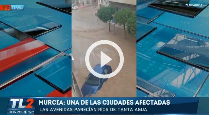 Fuertes lluvias ocasionan severas inundaciones en España.