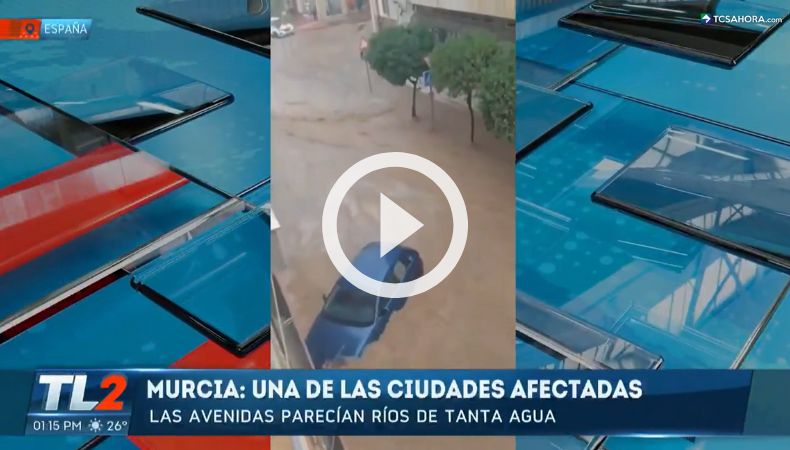 Fuertes lluvias ocasionan severas inundaciones en España.