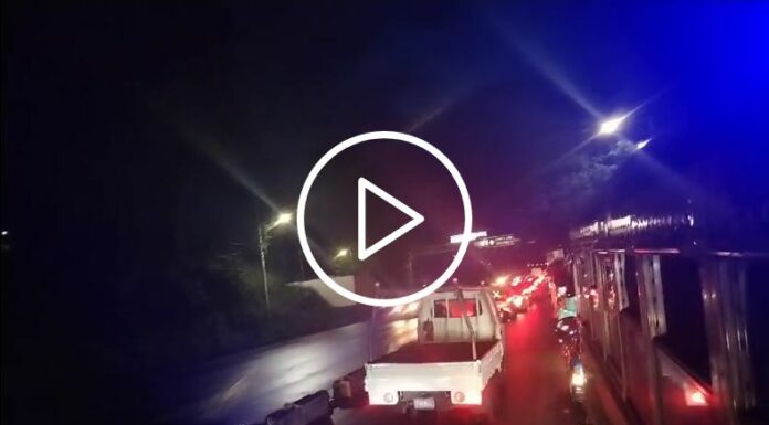 Tráfico en dirección al tramo de Los Chorros