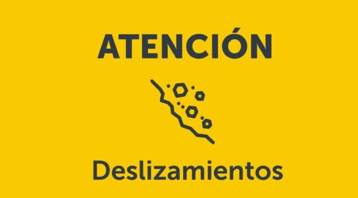 Existe un 60% y 80% de probabilidades de deslizamientos