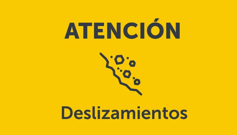 Existe un 60% y 80% de probabilidades de deslizamientos