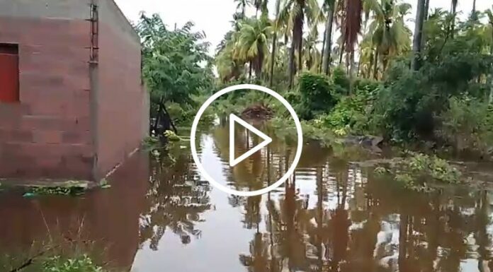 Inundaciones en la isla El Jobal, Usulután
