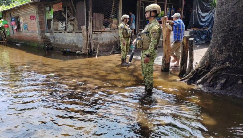 Comunidad El Icaco, en Puerto Parada sigue con inundaciones