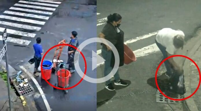 [Video] Santa Tecla: Captan a personas tirando basura en los tragantes