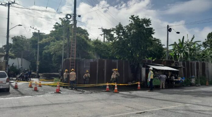Remoción de postes del tendido eléctrico en zona El Poliedro