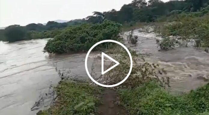 Evacúan familias por desborde del río Grande, en Usulután
