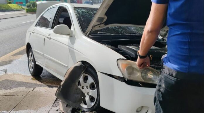 Accidente de tránsito en el desvío de Villa Lourdes