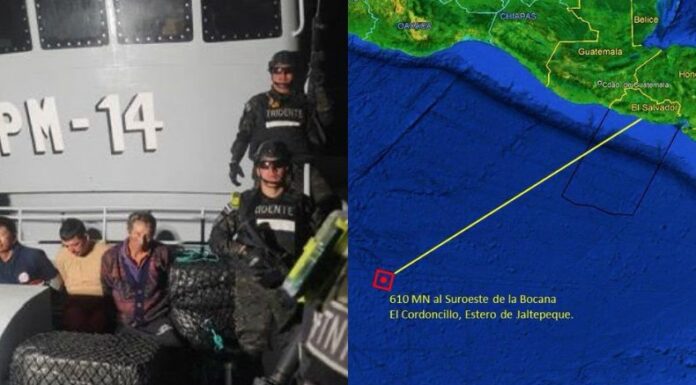 Interceptan embarcación con fuerte cantidad de cocaína