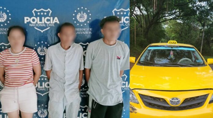 Capturan a sujetos por hurtar un taxi en San Miguel