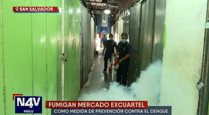 Fumigan mercado excuartel por prevención al dengue