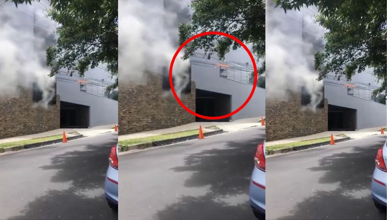 ¡Alerta! Incendio en tendido eléctrico en la Colonia Escalón ¡Alerta! Incendio en tendido eléctrico en la Colonia Escalón