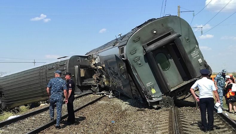 Descarrilamiento de tren en Rusia