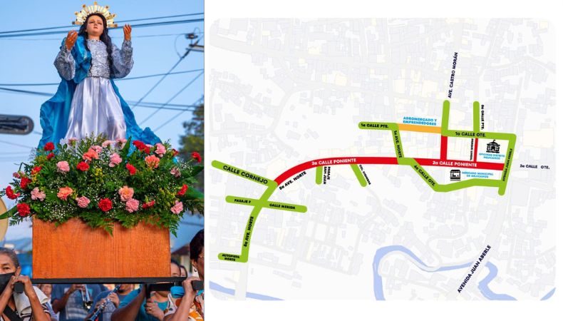 Las fiestas patronales en Mejicanos tendrá cierres de calles en principales arterias del distrito. A continuación, el detalle de ellas.