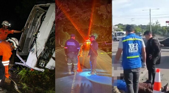 Te presentamos los accidentes de tránsito ocurridos en diferentes partes del país, hasta este instante, en el jueves 8 de agosto.