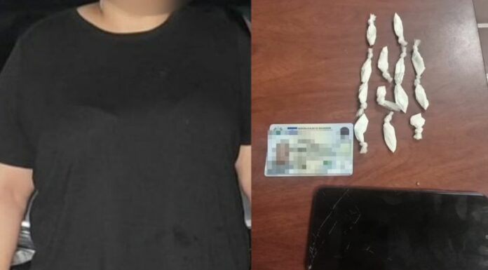 La Fuerza Armada reportó la detención de una mujer por posesión de droga en el municipio de San Vicente Sur.