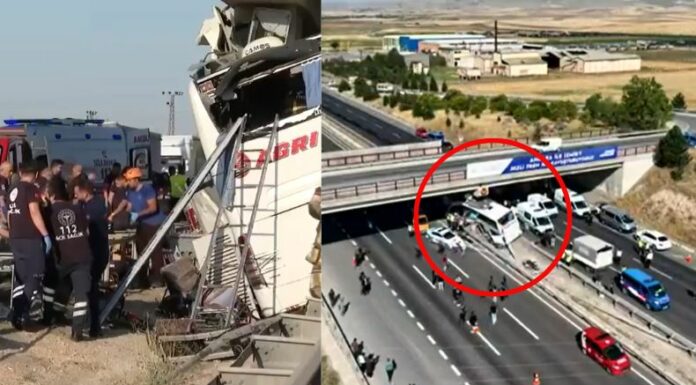 Alrededor de 9 fallecidos y más de 25 personas resultaron en un mortal accidente de autobús que chocó contra un puente en Ankara, Turquía.