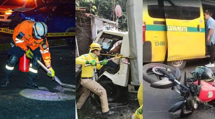 Estos son los accidentes registrados el sábado 10 de agosto de 2024.