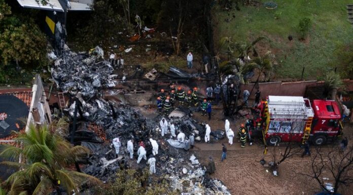En Brasil, las autoridades trabajan en la recuperación de todas las víctimas que murieron en el trágico accidente aéreo en Brasil.