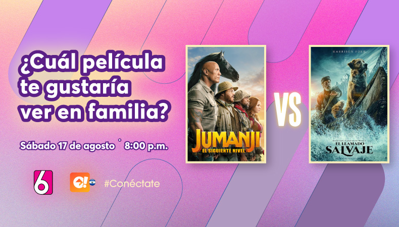 Dos grandes aventuras se preparan para ver quién sera la ganadora de esta semana en el versus. Jumanji y El Llamado Salvaje.