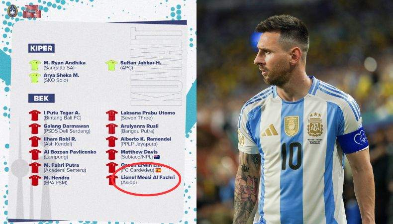 En redes sociales se ha viralizado la lista de convocados de la Selección de Indonesia, la cual cuenta con su propio Messi.