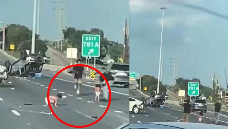 ¡De milagro! Sobreviven dos pequeños que salieron volando del carro en que viajaban. El accidente ocurrió en Houston Texas.