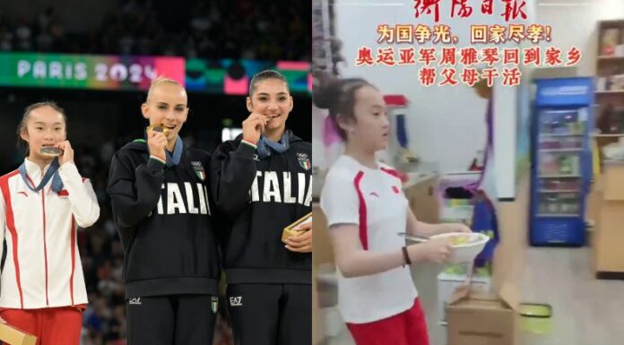 Zhou Yaqin llamó la atención del mundo en París 2024 al realizar un gesto entrañable. La china volvió a ser viral tras regresar a su país.