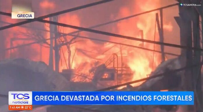 Hasta el momento, el Departamento de Bomberos de Grecia reporta al menos 34 incendios forestales activos.