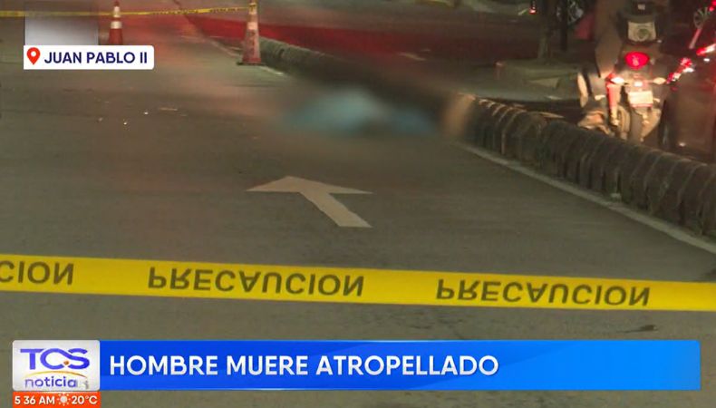 Un hombre de la tercera edad falleció tras ser embestido sobre la Alameda Juan Pablo II, a la altura de la avenida España, San Salvador.