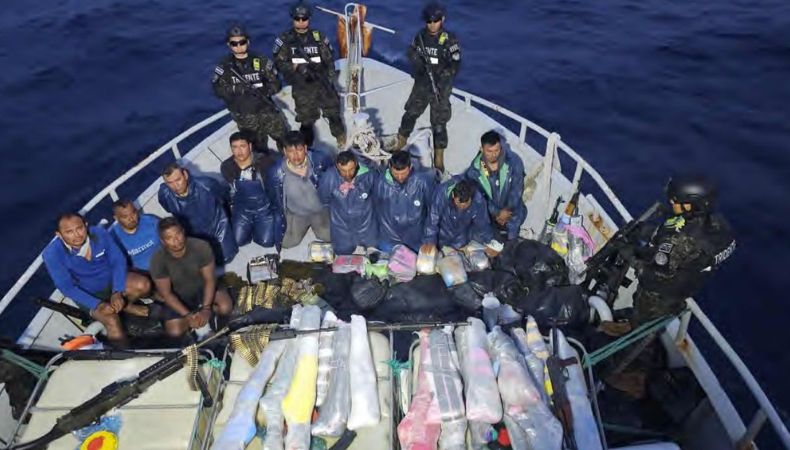 El presidente de la república, Nayib Buleke informó sobre la incautación de droga en alta mar. Este caso sería el tercero en este mes.