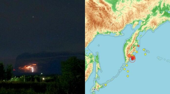 Tras el fuerte sismo percibido en la península de Kamchatka, en Rusia, el servicio geofísico reporta la erupción de volcán Shiveluch.