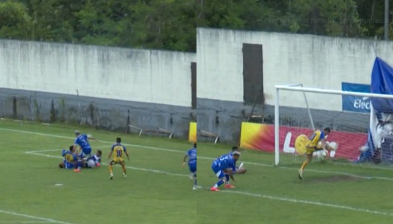 El delantero de Municipal Limeño, Javier Ferman, anotó de una manera curiosa para darle los tres puntos a los suyos en Gotera.