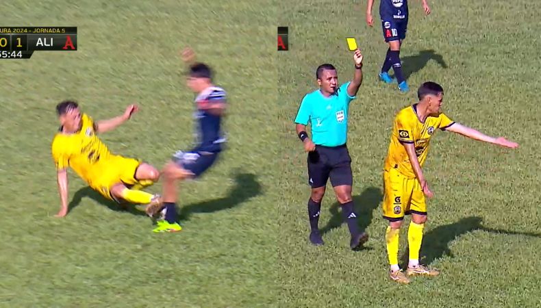 Futbolista fronterizo recibió tarjera amarilla de Iván Barton, pese a realizar una imprudente entrada sobre un rival de Alianza.