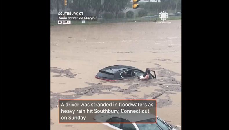 Las fuertes lluvias y vientos continúan dejando estragos en el estado de Connecticut, en los Estados Unidos.
