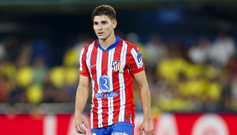 El delantero argentino, Julián Álvarez, disputó 12 minutos en su primer encuentro con la camiseta colchonera.