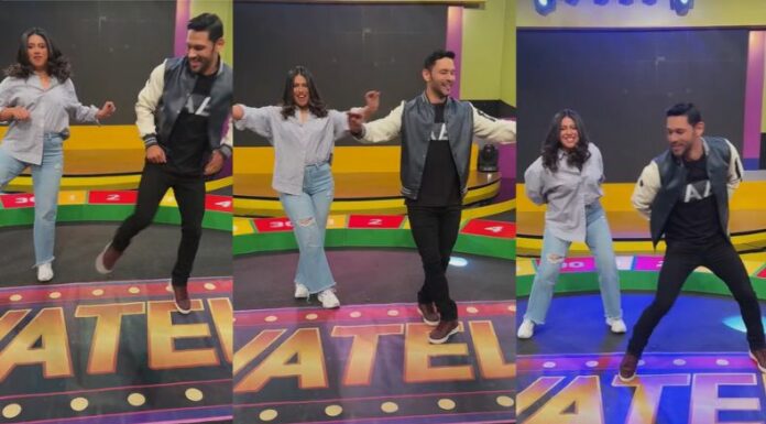 Los presentadores de televisión, Alex y Teté, no se quedaron atrás y se sumaron a la tendencia del famoso baile del personaje de cómics.