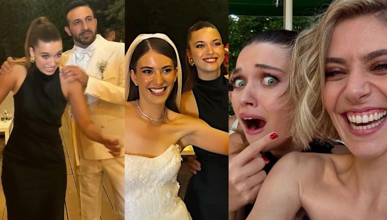 La actriz, Afra Saraçoğlu (Seyran), celebró al máximo el matrimonio de sus amigos y colegas, Beril Pozam (Suna) y Ersin Arici (Abidin).