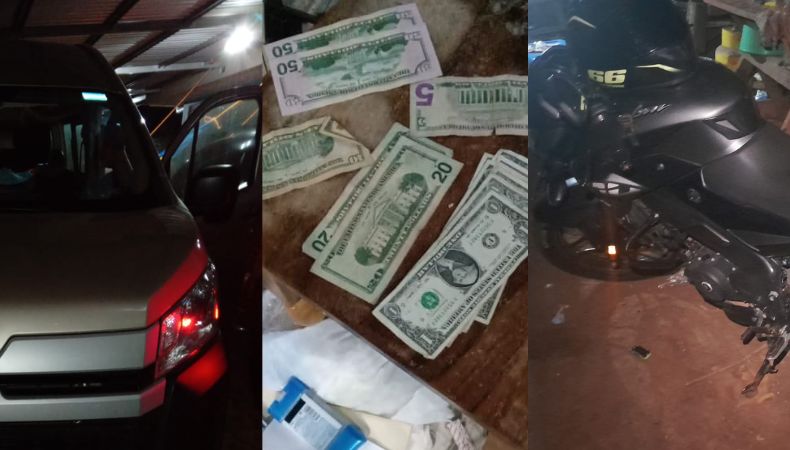 La FGR y la PNC, capturaron a cinco personas por el tráfico y tenencia ilícita de droga. En el operativo también, se recolectó evidencia.