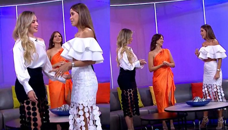 Ale y Lari y su amor por la moda Larissa y Alejandra sorprenden a los televidentes tras lucir atuendos parecidos, evidenciando una vez más su gusto por la moda.