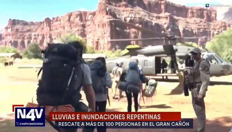 Las fuertes lluvias provocaron severas inundaciones en el Parque Nacional del Gran Cañón, Arizona, Estados Unidos.