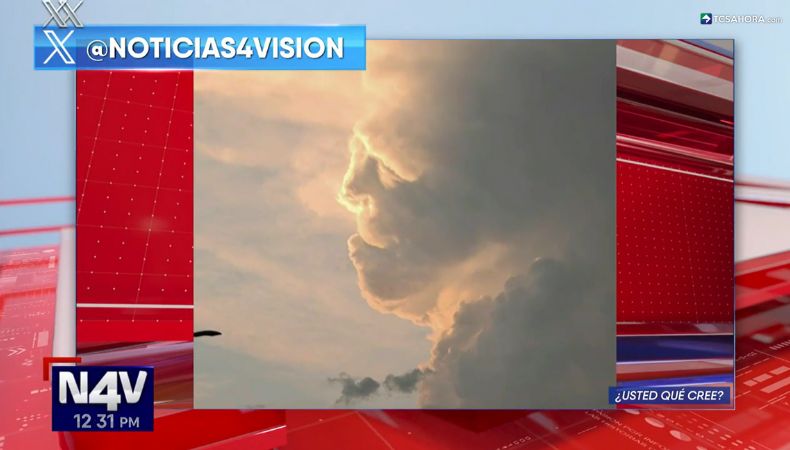 Usuarios de redes sociales grabaron la extraña figura de lo que parece ser un “rostro humano” que se formó en el cielo de Hungría.
