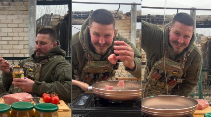 Ruslan Mokritski, se ha vuelto tendencia por ingeniárselas y escapar de su realidad, con recetas de cocina, en medio de la guerra de Ucrania.