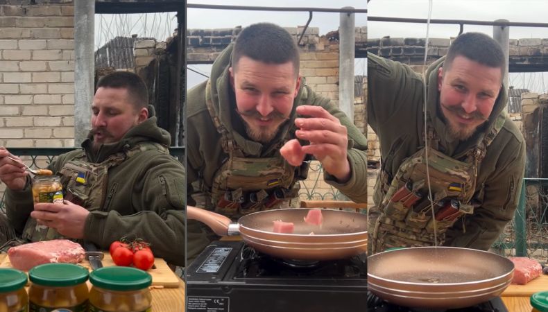Ruslan Mokritski, se ha vuelto tendencia por ingeniárselas y escapar de su realidad, con recetas de cocina, en medio de la guerra de Ucrania.