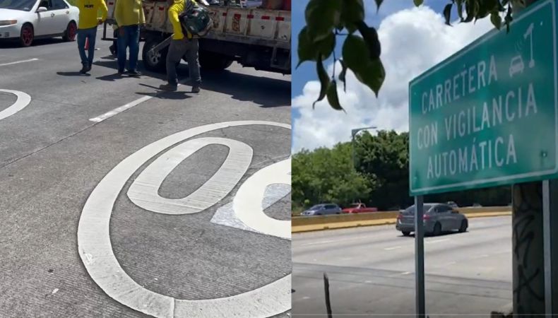 El Ministerio de Obras Públicas continúa con la señalización de las carreteras que iniciarán la primera etapa del sistema de fotomultas.