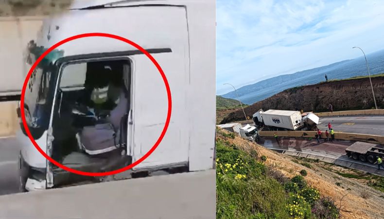 En Chile, en la ciudad de Valparaíso un accidente de un tráiler sin frenos quedó grabado, lo más aterrador es que se movía sin conductor.