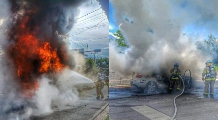 Bomberos controló el incendio de un carro y un autobús en las últimas horas. Uno fue en San Miguel y el otro en San Salvador.