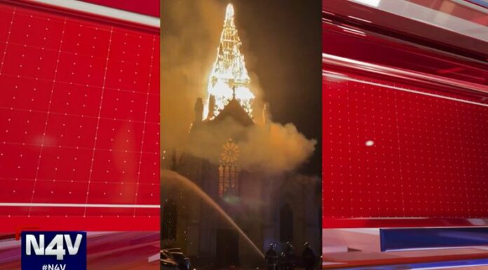 Un devastador incendio en Francia arrasó con la iglesia de la Inmaculada Concepción Saint-Omer, provocando el colapso del campanario.