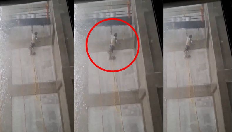 ¡Vivo de milagro! Obrero se salva de caer de desde un andamio ¡Se salva de milagros! Un trabajador se salvó de caer de un andamio ubicado de gran altura en un edificio en Puebla, México.