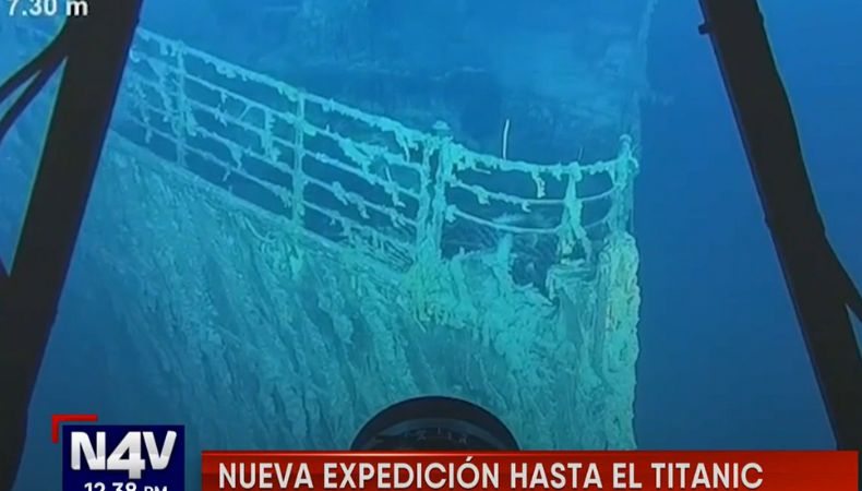 La compañía especializada en hacer las expediciones submarinas, visitaron los restos del famoso barco del Titanic.
